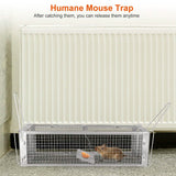 Dual Door Rat Trap Cage Humane with 2 Detachable U Shape Rod