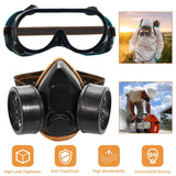 Dual Filter Cartridge Respirator Mask with Goggles
