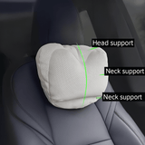 Dual-Layer Pressure Relief Headrest for Tesla