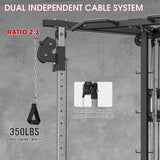 Rovix Dual Pulley Cable Crossover Machine With Pull Up And LAT Bar (SAK98124)