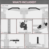 Rovix Dual Pulley Cable Crossover Machine With Pull Up And LAT Bar (SAK98124)