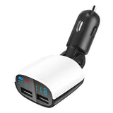 Dual USB Car Charger with Low Voltage LED Display