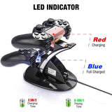 Dual USB Fast Charging Station and LED Indicator for Sony PS4 Controller