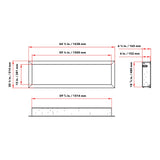 Dynasty Cascade 64-Inch Smart Linear Electric Fireplace With Front Facing Heater [DY-BTX64] (SAK15932)