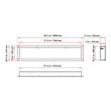 Dynasty Cascade 82-Inch Recessed Linear Electric Fireplace [DY-BTX82] (SAK30567)