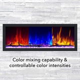 Dynasty Cascade 82-Inch Recessed Linear Electric Fireplace [DY-BTX82] (SAK30567)