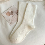 Autumn And Winter Solid Color Wool Socks