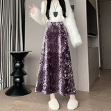 New Fallwinter Diamond-velvet Skirt