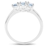0.60 Carat Genuine Aquamarine .925 Sterling Silver Ring