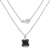 2.38 Carat Genuine Multi Stone .925 Sterling Silver Pendant