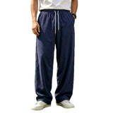 Mens Corduroy Non-Stretch Loose-Fit Casual Trousers
