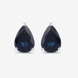 1.60 Carat Genuine Blue Sapphire 10K White Gold Earrings