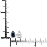 1.60 Carat Genuine Blue Sapphire 10K White Gold Earrings