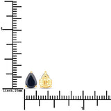 1.60 Carat Genuine Blue Sapphire 14K Yellow Gold Earrings