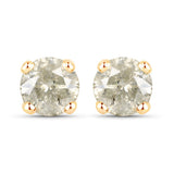 1.16 Carat Genuine LB Diamond 14K Yellow Gold Earrings