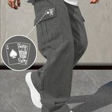 Mens Loose Fit Work Pants With A Drawstring