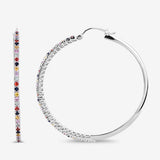 2.24 Carat Genuine Multi Sapphire .925 Sterling Silver Earrings