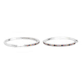 2.24 Carat Genuine Multi Sapphire .925 Sterling Silver Earrings