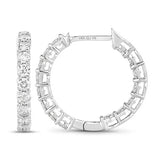 2.04 Carat Genuine Lab Grown Diamond 14K White Gold Earrings