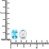 4.00 Carat Genuine Swiss Blue Topaz .925 Sterling Silver Earrings