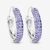 3.06 Carat Genuine Tanzanite .925 Sterling Silver Earrings