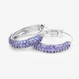 3.06 Carat Genuine Tanzanite .925 Sterling Silver Earrings