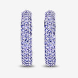 3.06 Carat Genuine Tanzanite .925 Sterling Silver Earrings