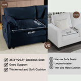 Modern Chenille Oversized Deep Seat Sectional Sofa