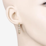 3.80 Carat Genuine Blue Topaz .925 Sterling Silver Earrings
