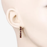 4.00 Carat Genuine Garnet .925 Sterling Silver Earrings