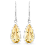 10.04 Carat Genuine Citrine .925 Sterling Silver Earrings