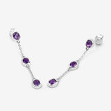 2.04 Carat Genuine Amethyst .925 Sterling Silver Earrings