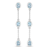 2.16 Carat Genuine Blue Topaz .925 Sterling Silver Earrings