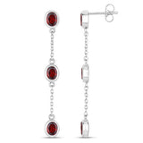 2.70 Carat Genuine Garnet .925 Sterling Silver Earrings