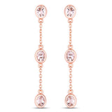 1.62 Carat Genuine Morganite .925 Sterling Silver Earrings