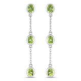 2.10 Carat Genuine Peridot .925 Sterling Silver Earrings