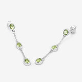 2.10 Carat Genuine Peridot .925 Sterling Silver Earrings