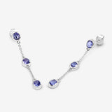1.98 Carat Genuine Tanzanite .925 Sterling Silver Earrings