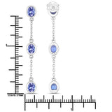 1.98 Carat Genuine Tanzanite .925 Sterling Silver Earrings