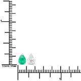 0.70 Carat Genuine Zambian Emerald 14K White Gold Earrings