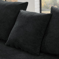 110.25x67'' Modern Upholstered L-Shape Sectional Sofa Couch, Modular Compressed Sofa with Free Combination for Living Room Bedroom, Melange Velvet, Black