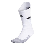 adidas Adizero Football Socks (1 Pair) Cushioned Crew for Men Women Kids Team Sports White/Black Medium