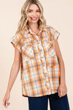 Mittoshop Mineral Wash Plaid Button Down Shirt