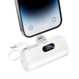 Mini Portable Power Bank With Built-in Cable