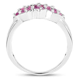 1.20 Carat Genuine Pink Sapphire .925 Sterling Silver Ring