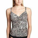 Calvin Klein Chameleon Crossover Tankini Top Women's Swimsuit Nectar,Size XS