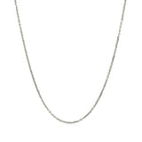 18k White Gold Cable Chain 1.1mm