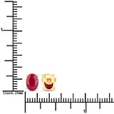 1.70 Carat Genuine Ruby 10K Yellow Gold Earrings