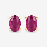 1.04 Carat Genuine Ruby 10K Yellow Gold Earrings
