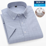 Mens Short-Sleeve Pure Cotton Oxford Shirt